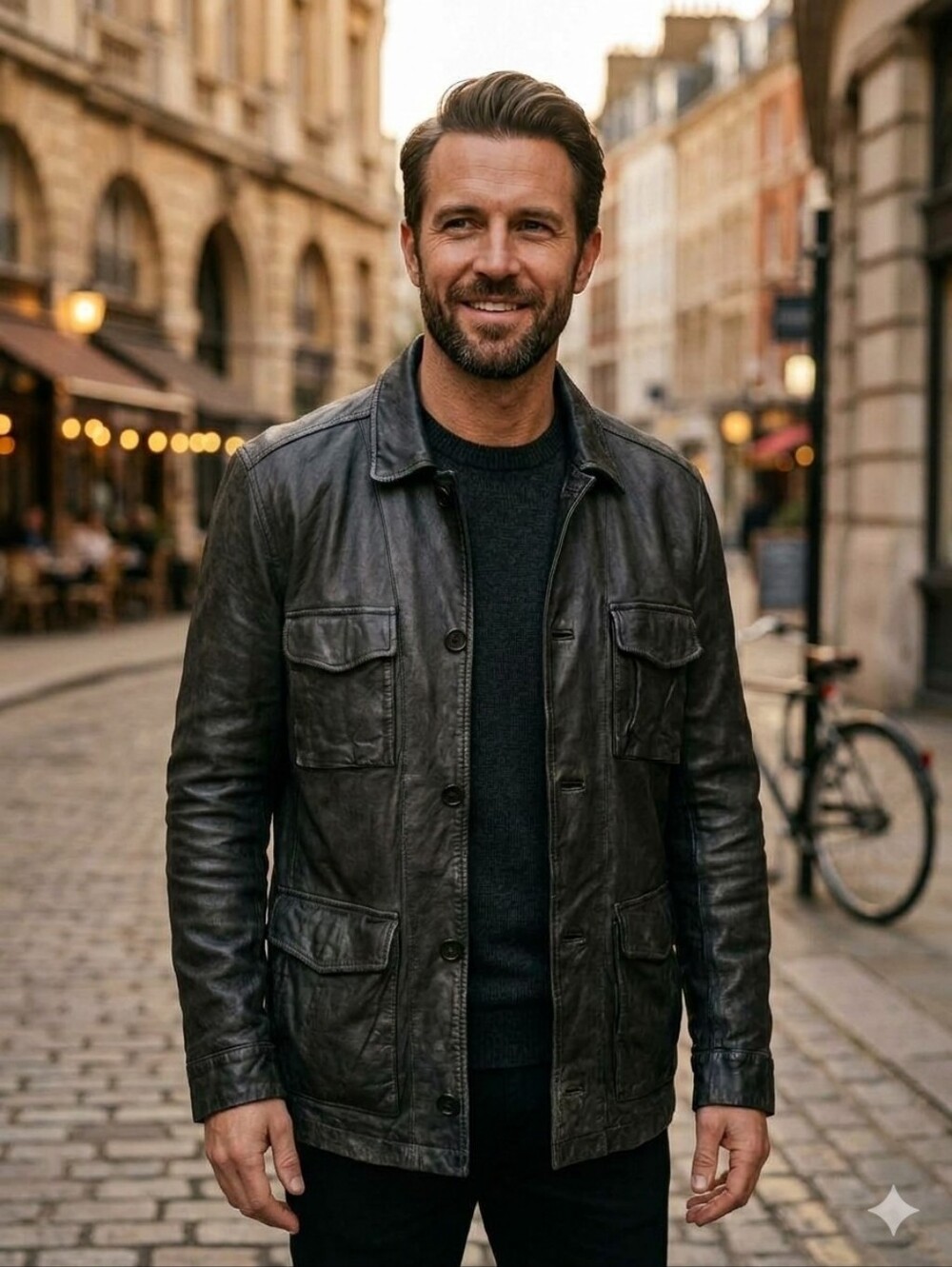 $1200 Billy Reid Heirloom Men's Large Brown Distressed Leather Field Jacket